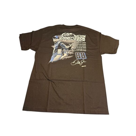 Dale Earnhardt Jr Nation Appreciation Tour T Shirt Double Sided Nascar large New - Picture 2 of 5